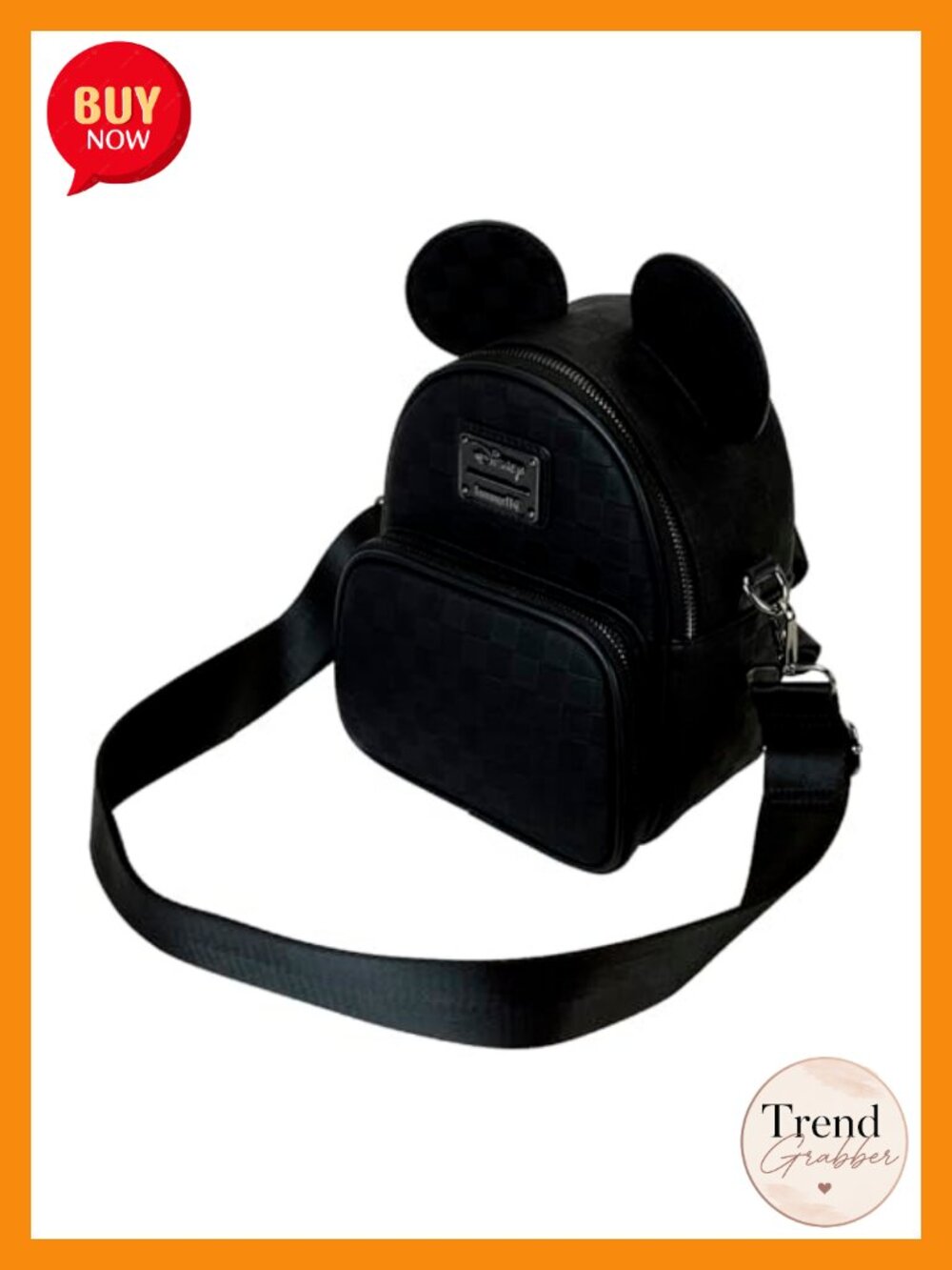 Loungefly Disney Mickey Mouse Vegan Leather Convertible Mini Backpack Crossbody - Picture 3 of 5